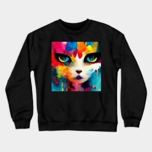 Abstract Cat Crewneck Sweatshirt